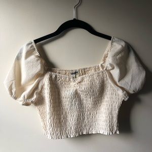 Creme colored cropped top